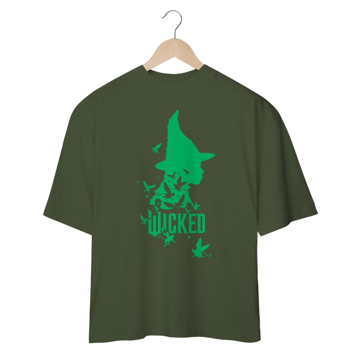 Nome do produto: Camiseta Oversized - Wicked Movie / Elphaba