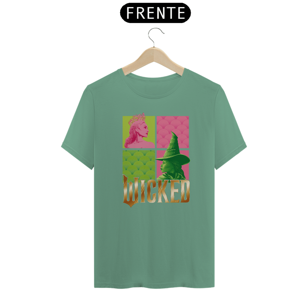 Nome do produto: Camiseta Estonada - Wicked (Elphaba and Glinda)