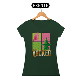 Nome do produtoCamiseta Feminina (Algodão Peruano) - Wicked (Elphaba and Glinda)