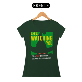 Nome do produtoCamiseta Feminina (Algodão Peruano) - She's Watching You