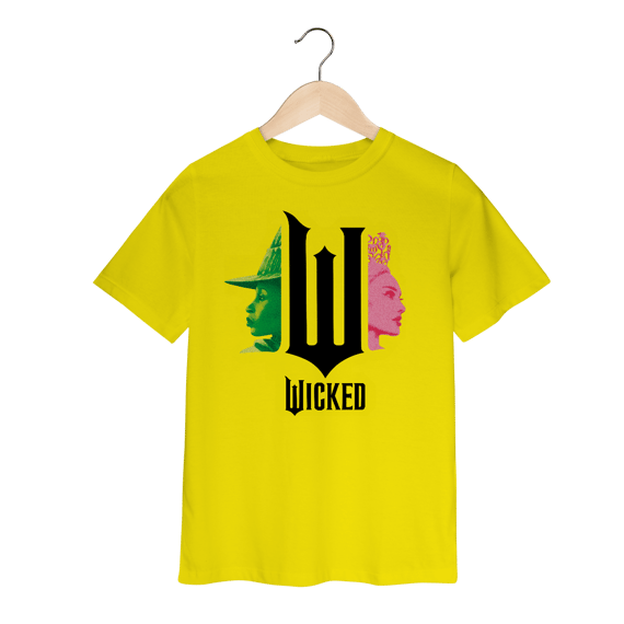 Camiseta Infantil - Wicked Movie (Pink And Green)
