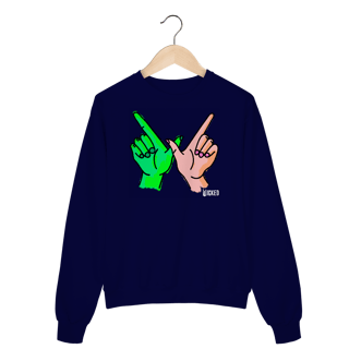 Nome do produtoMoletom Fechado - Wicked W Hands