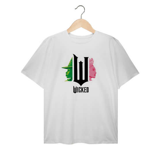 Camiseta Plus Size - Wicked Movie (Pink And Green)