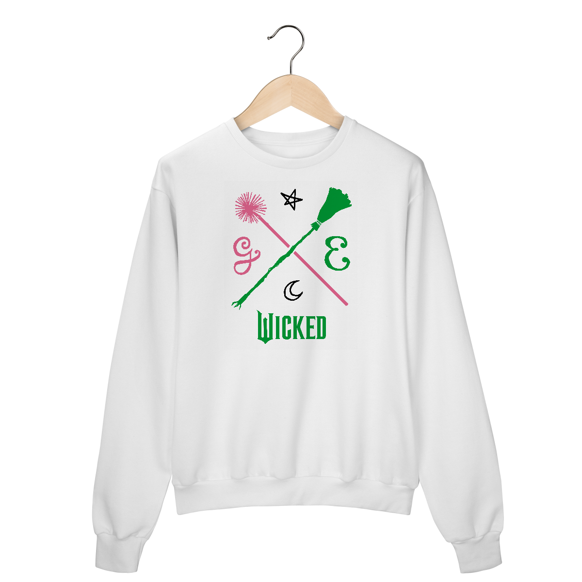 Nome do produto: Moletom Fechado - Wicked (Pink And Green)