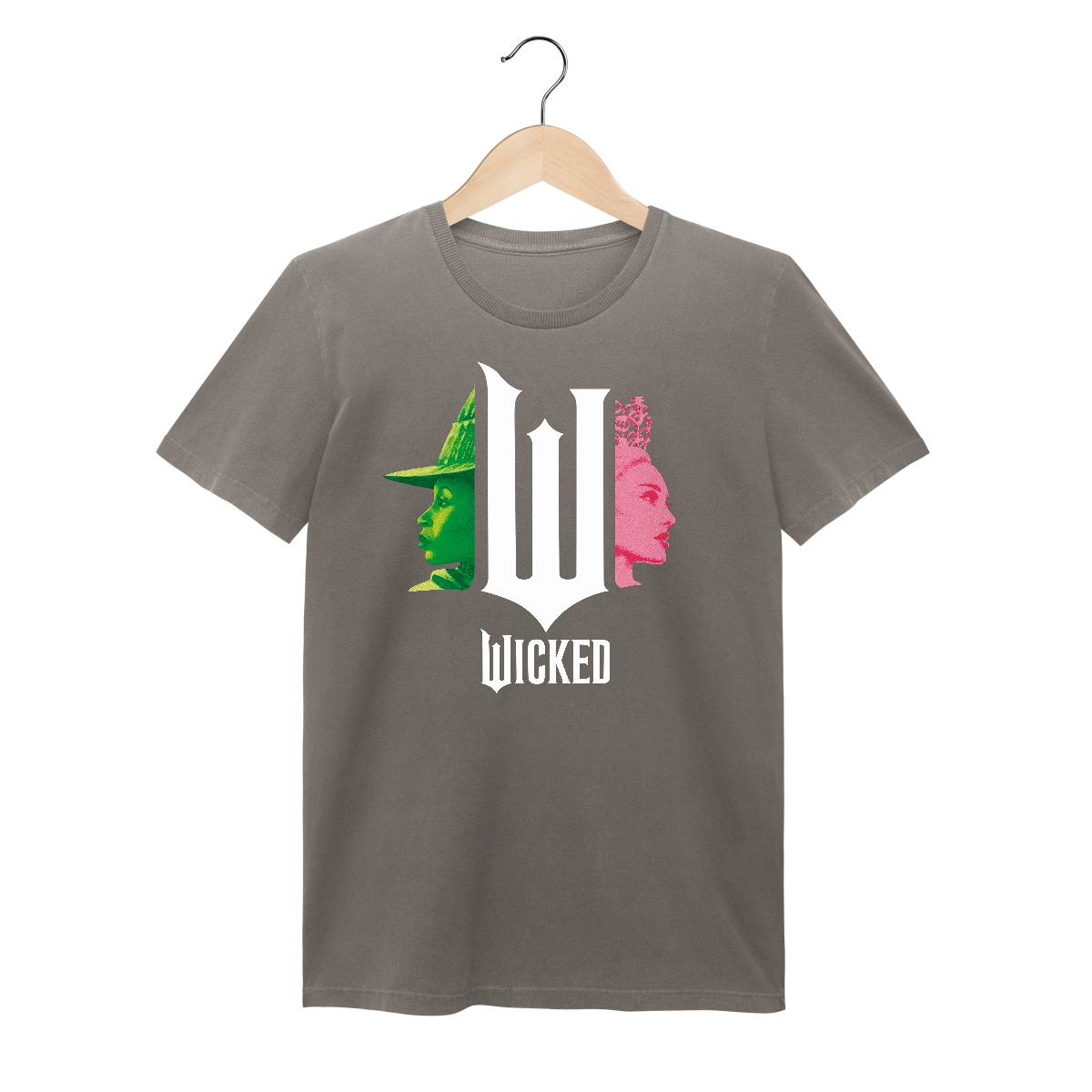 Nome do produto: Camiseta Feminina Estonada - Wicked Movie (Pink And Green)