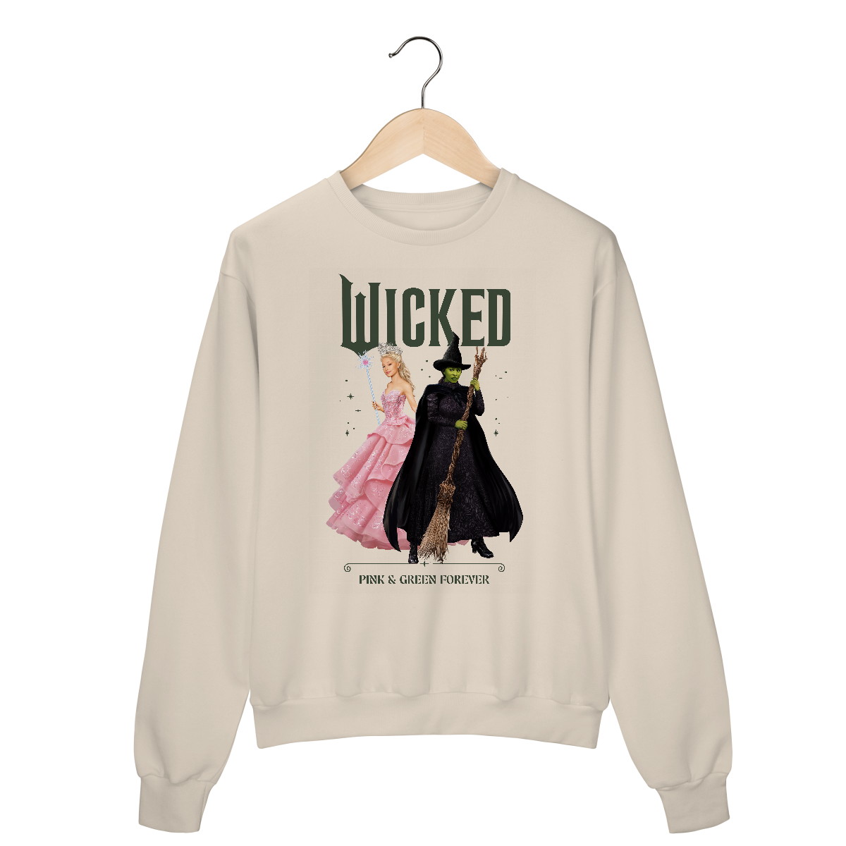 Nome do produto: Moletom Fechado - Wicked: Pink And Green Forever