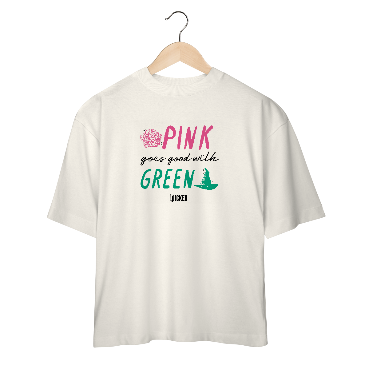 Nome do produto: Camiseta Oversized - Pink Goes Good With Green