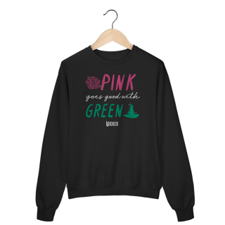 Nome do produtoMoletom Fechado - Pink Goes Good With Green