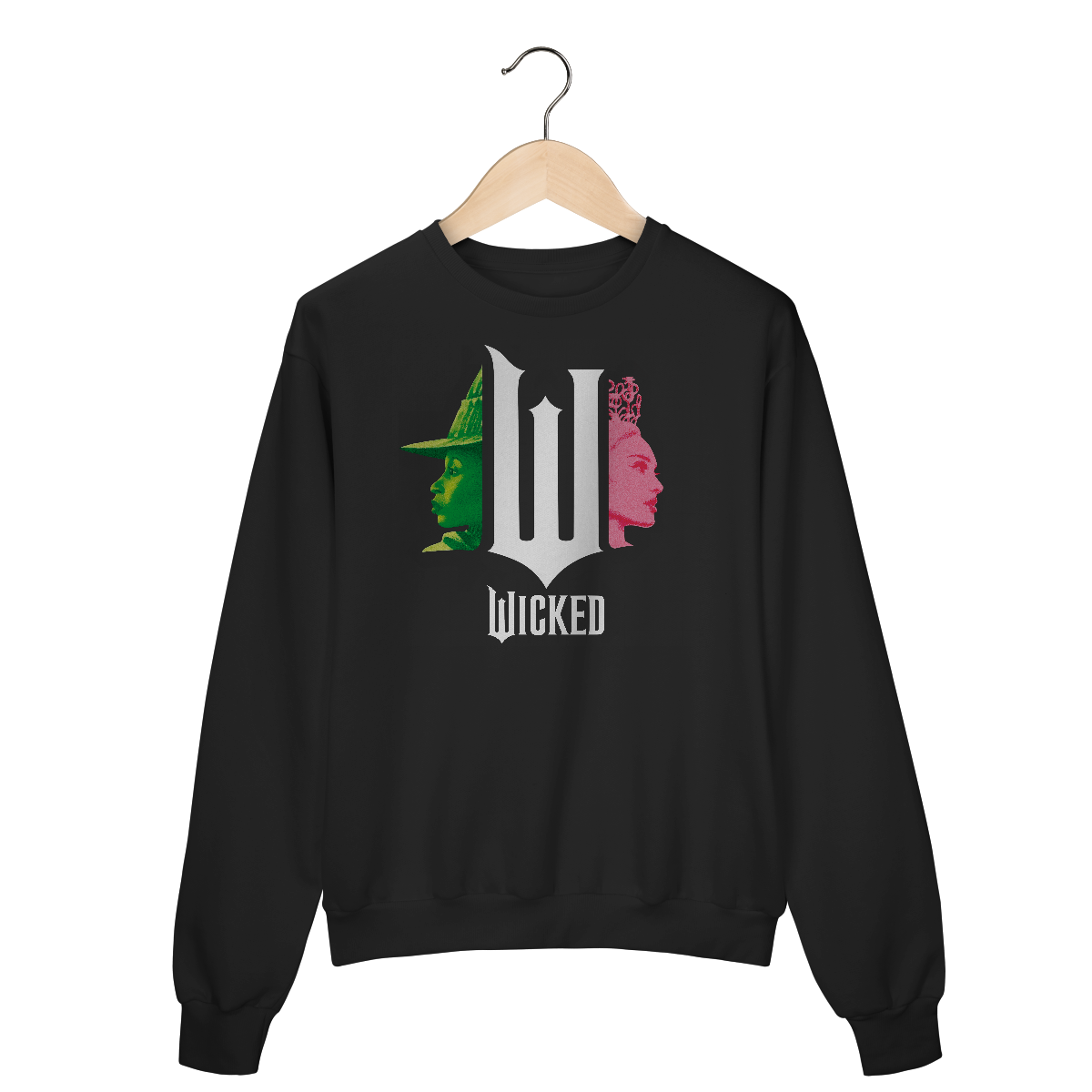 Nome do produto: Moletom Fechado - Wicked Movie (Pink And Green)