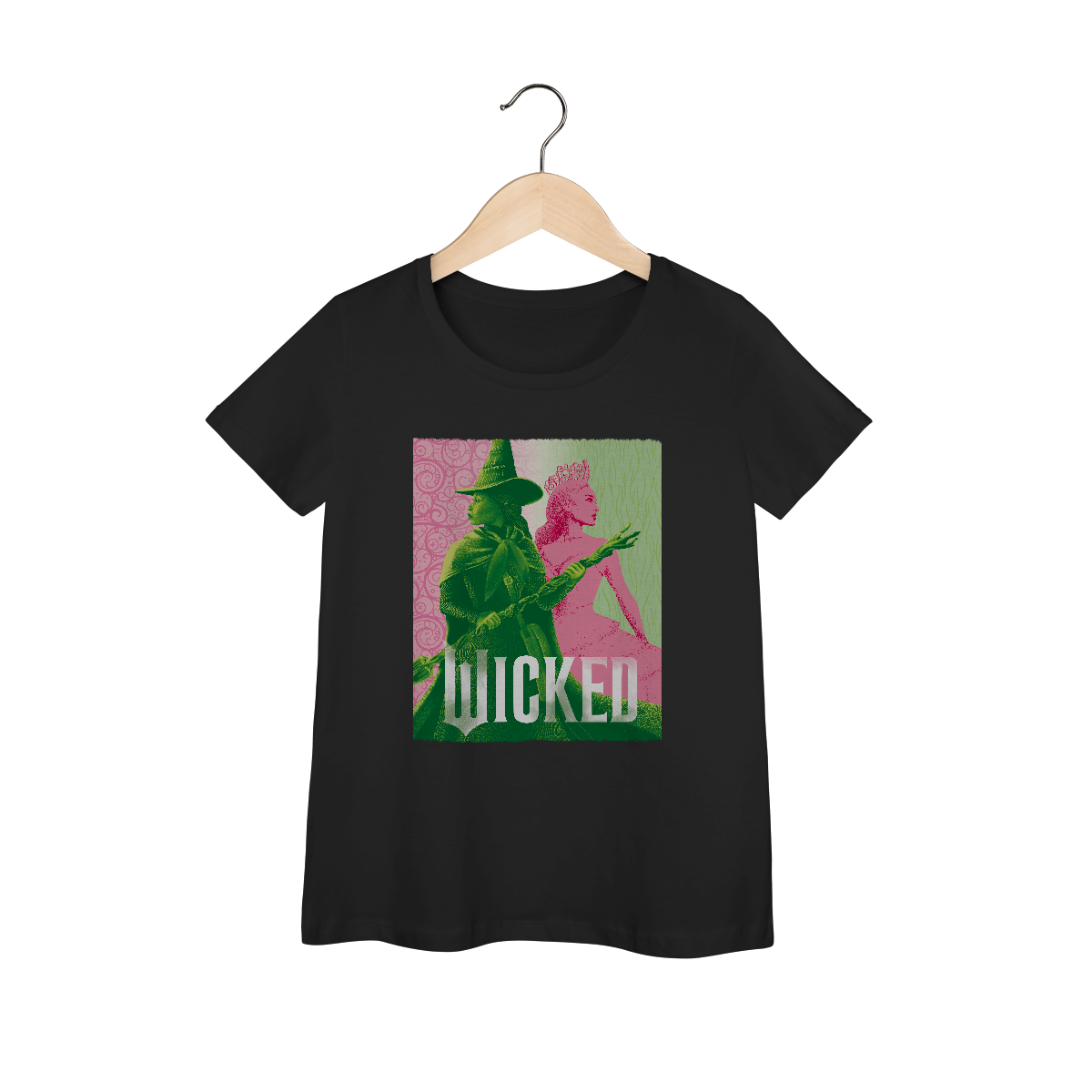Nome do produto: Camiseta Feminina - Elphaba & Glinda