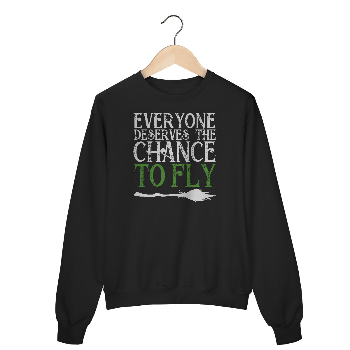 Nome do produto: Moletom Fechado - Evetyone Deserves The Chance To Fly