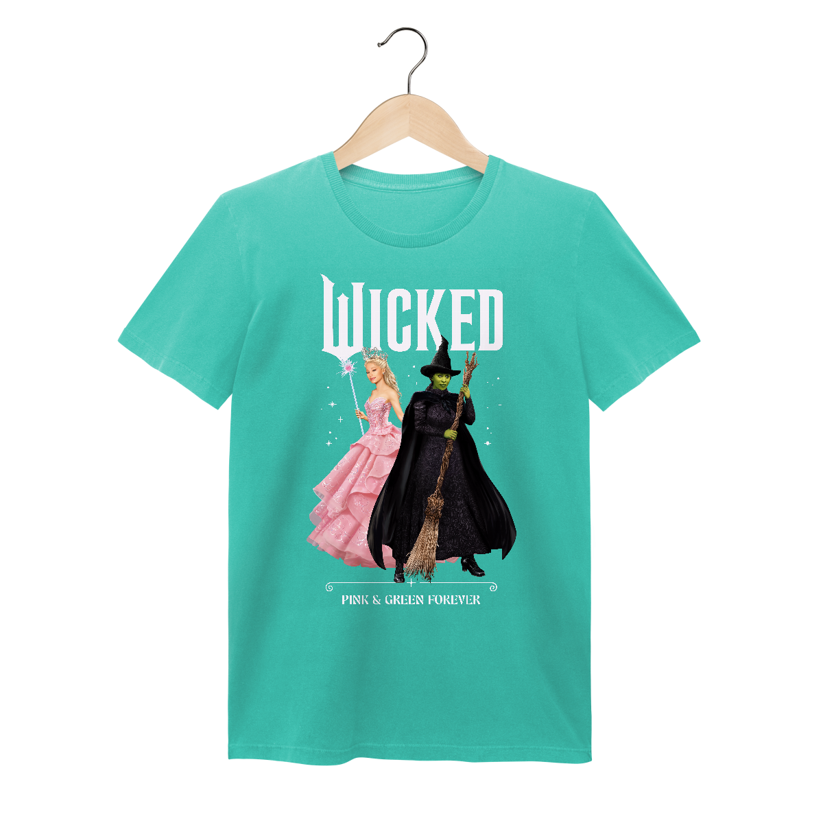 Nome do produto: Camiseta Feminina Estonada - Wicked: Pink And Green Forever