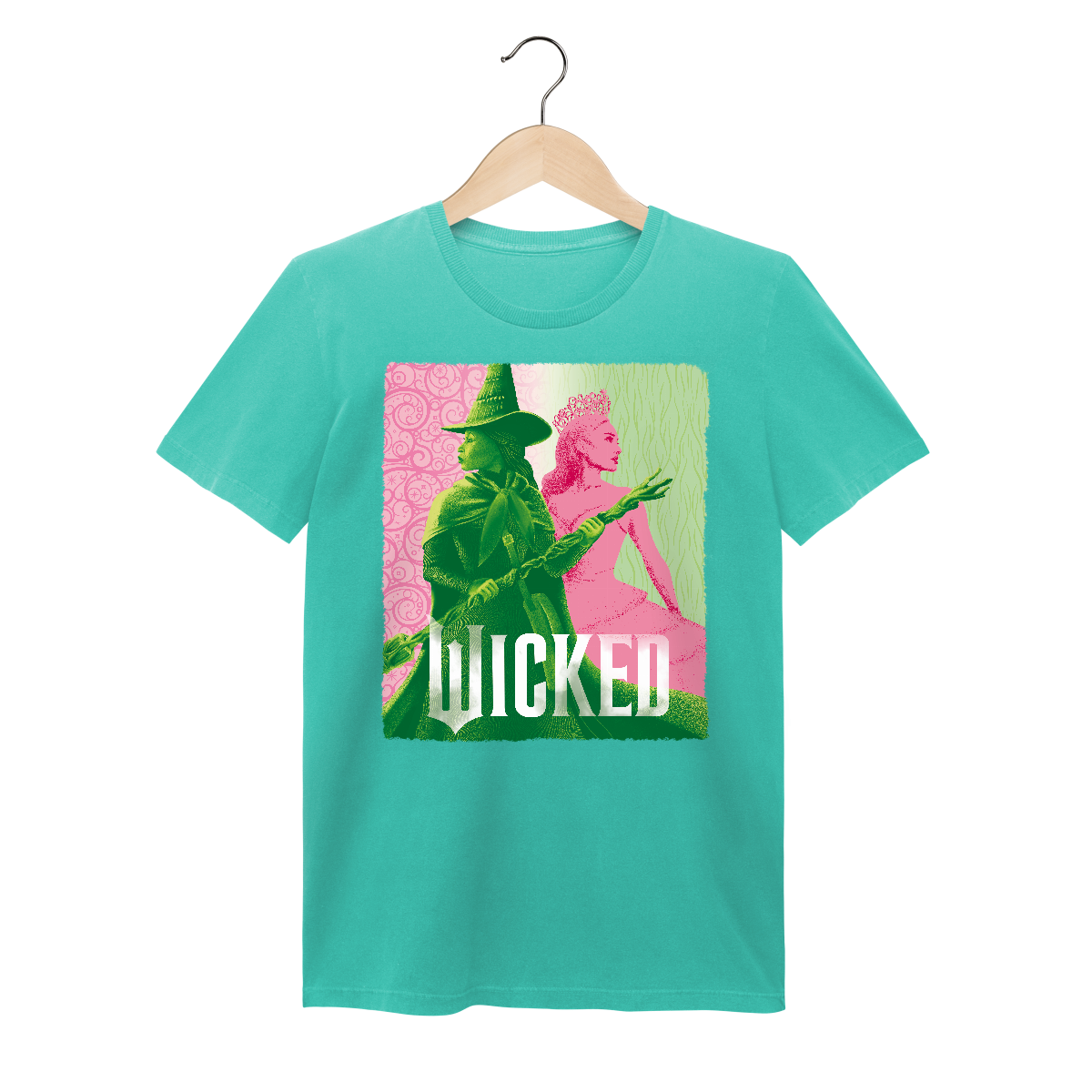 Nome do produto: Camiseta Feminina Estonada - Elphaba & Glinda