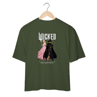 Camiseta Oversized - Wicked: Pink And Green Forever