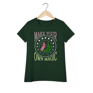 Nome do produtoCamiseta Feminina (Algodão Peruano) - Make Your Own Magic
