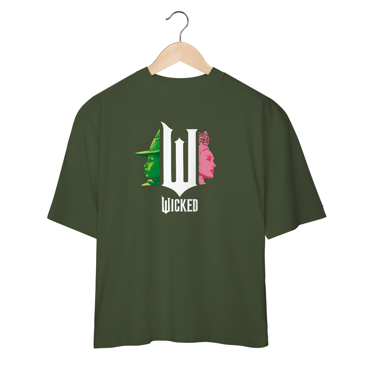 Nome do produto: Camiseta Oversized - Wicked Movie (Pink And Green)