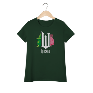 Nome do produtoCamiseta Feminina (Algodão Peruano) - Wicked Movie (Pink And Green)