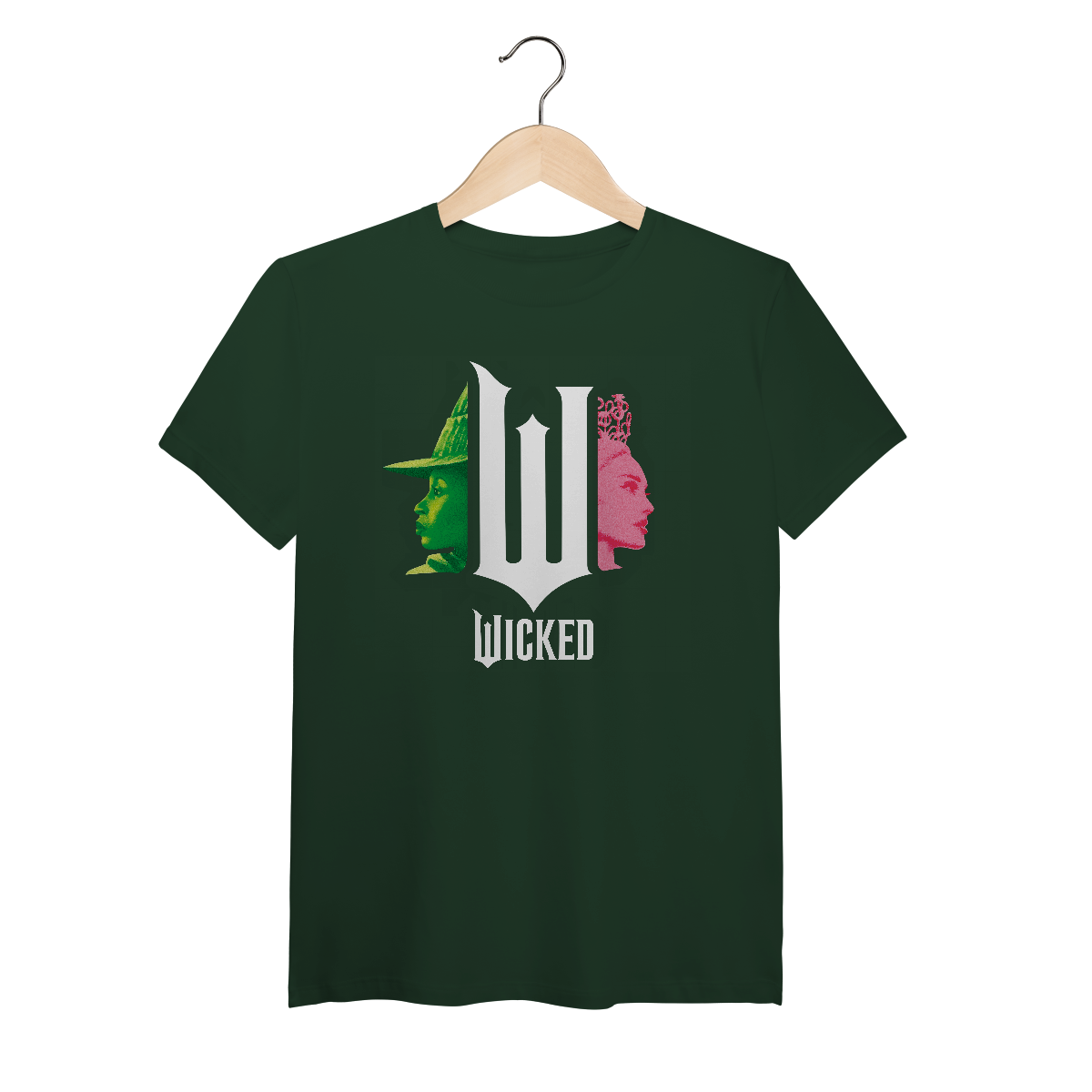 Nome do produto: Camiseta (Algodão Peruano) - Wicked Movie (Pink And Green)