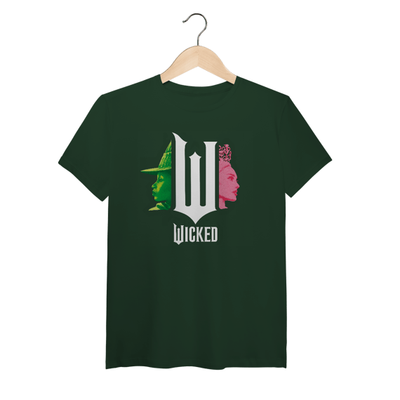 Camiseta (Algodão Peruano) - Wicked Movie (Pink And Green)