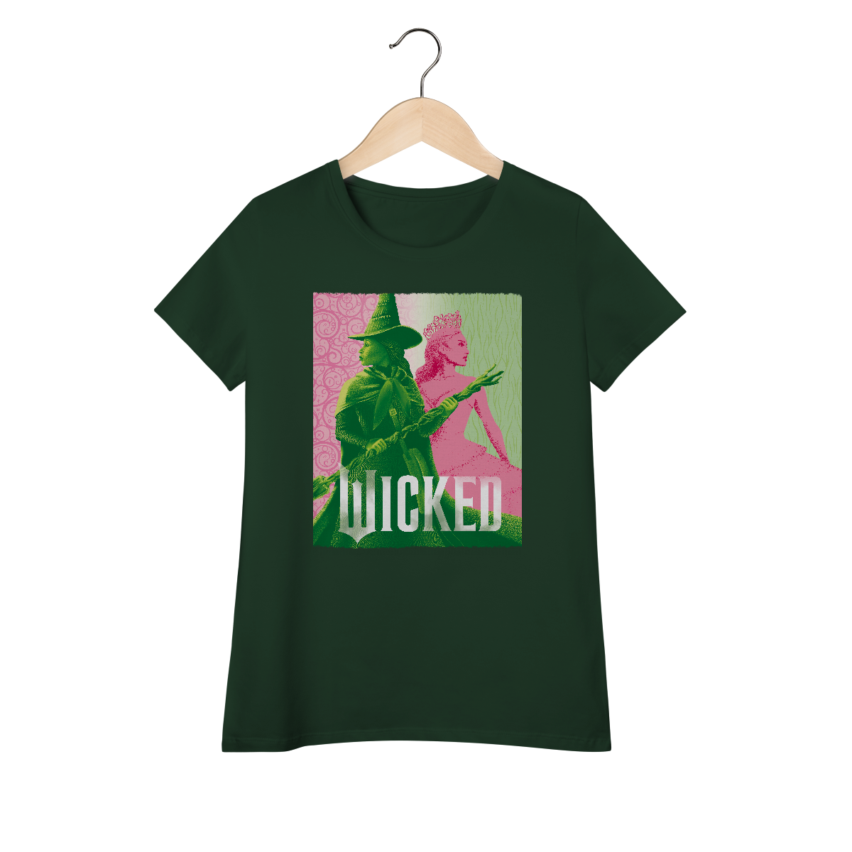 Nome do produto: Camiseta feminina (Algodão Peruano) - Elphaba & Glinda