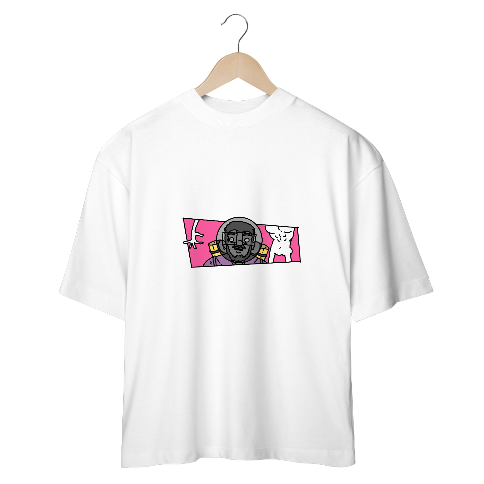 Camiseta Oversized Unissex - Moreno Branco