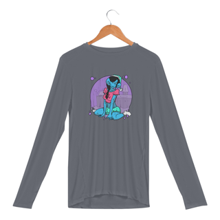 Nome do produto Camisa manga longa - Azul fêmea