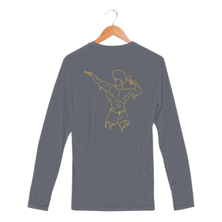Nome do produto Camisa Manga Longa Unissex - Sport Dry UV - Academia - Estampa nas costas - Versão 8
