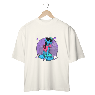 Nome do produto Camiseta Oversized Unissex - Azul femêa