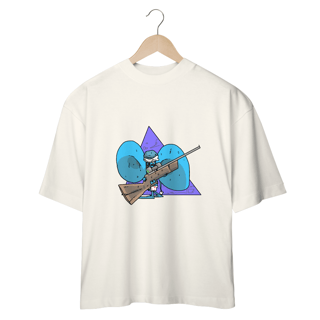 Nome do produto Camiseta Oversized Unissex - Gnomo Azul