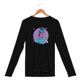 Nome do produto Camisa manga longa - Azul fêmea