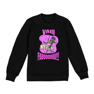 Nome do produto Moletom - Vai Fabo - fundo rosa - versão 2