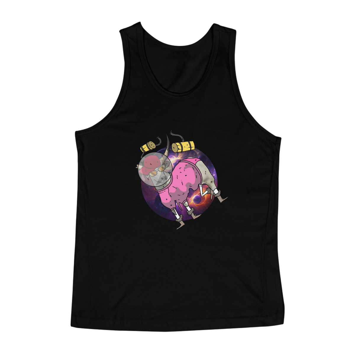 Nome do produto: Regata masculina - Boi no espaço