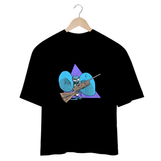 Nome do produto Camiseta Oversized Unissex - Gnomo Azul