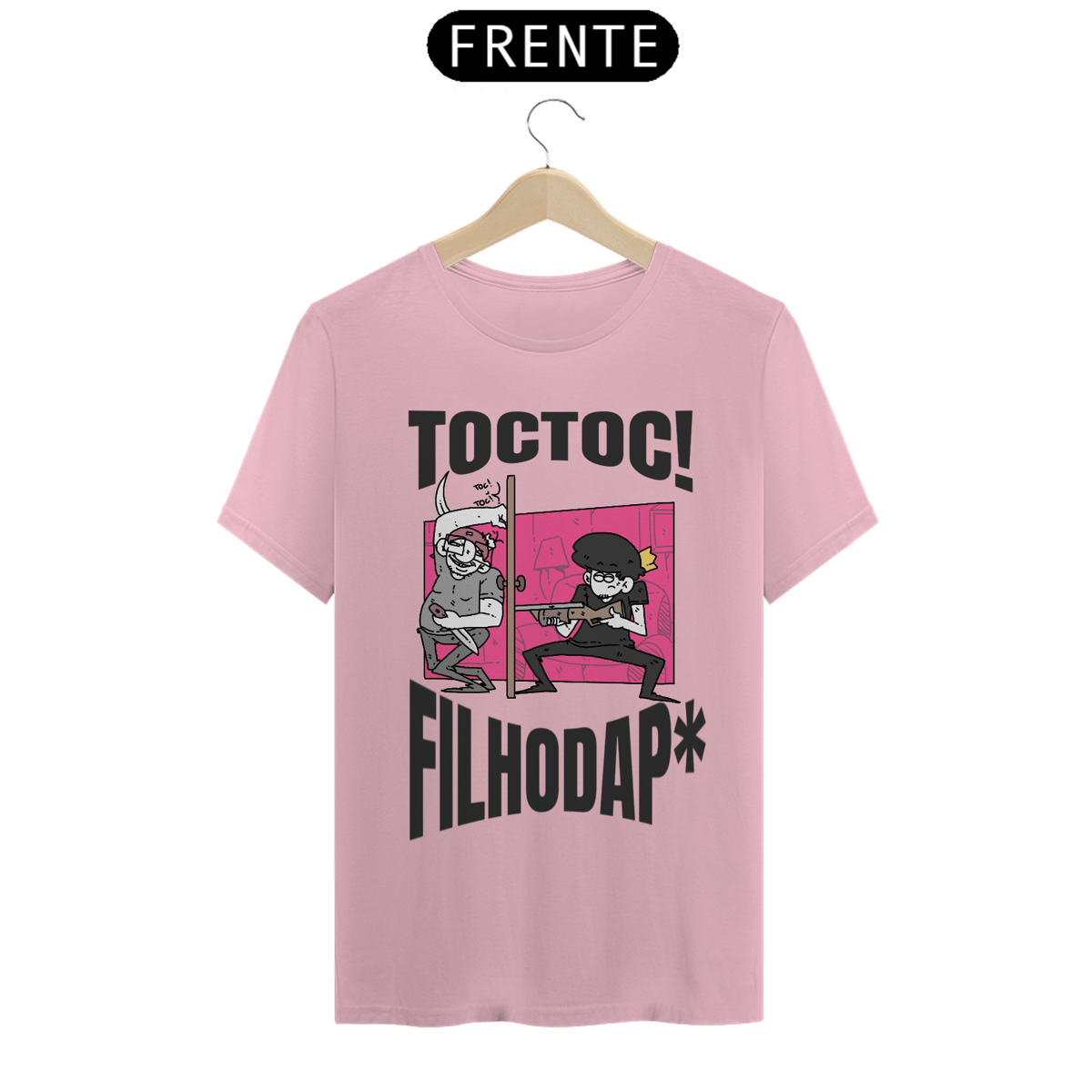 Nome do produto: Camisa Unissex - Toc! Toc! - Versão 2