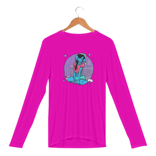 Nome do produto Camisa manga longa - Azul fêmea