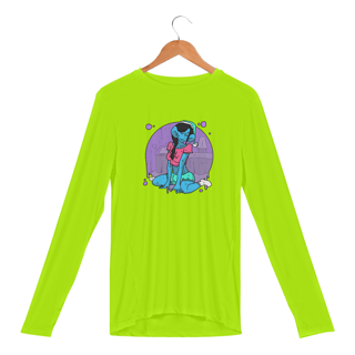 Nome do produto Camisa manga longa - Azul fêmea