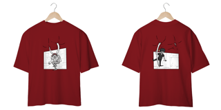 Nome do produto Camisa Oversized Unissex - Frente e costas - Chifres da peste!