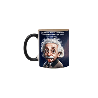 CANECA MÁGICA EINSTEIN REFLEXIVO - ESTUPIDEZ 