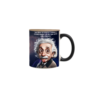 Nome do produto CANECA MÁGICA EINSTEIN REFLEXIVO - ESTUPIDEZ 