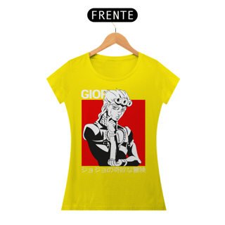 Nome do produto T-shirt Feminino JoJo's Bizarre Adventure Giorno Giovanna