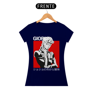 Nome do produto T-shirt Feminino JoJo's Bizarre Adventure Giorno Giovanna