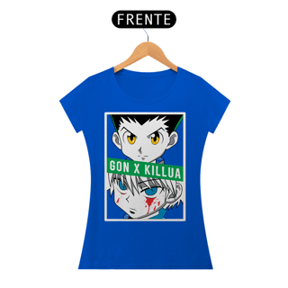 Nome do produto T-shirt Feminino HXH Gon x Killua