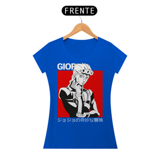 Nome do produto T-shirt Feminino JoJo's Bizarre Adventure Giorno Giovanna