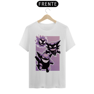 Nome do produto T-shirt Premium Unissex Pokémon Gengar Evolution
