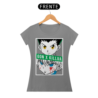 Nome do produto T-shirt Feminino HXH Gon x Killua