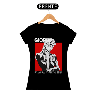 Nome do produto T-shirt Feminino JoJo's Bizarre Adventure Giorno Giovanna