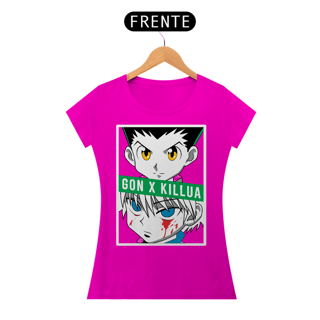Nome do produto T-shirt Feminino HXH Gon x Killua