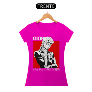 Nome do produto T-shirt Feminino JoJo's Bizarre Adventure Giorno Giovanna