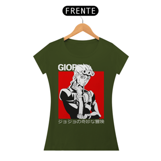 Nome do produto T-shirt Feminino JoJo's Bizarre Adventure Giorno Giovanna