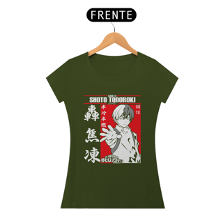 Nome do produto T-shirt Feminino My Hero Shoto Todoroki
